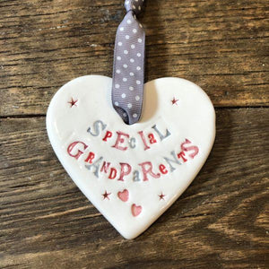 Special Grandparents Ceramic Heart