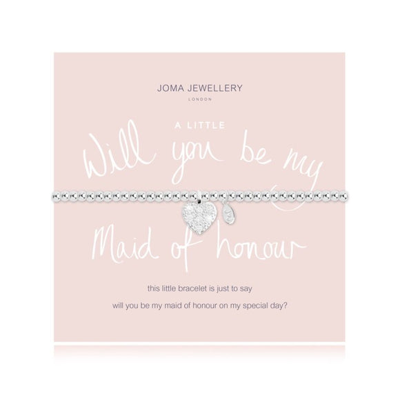 A Little Will You Be My Maid Of Honour Bracelet