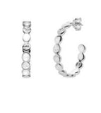 Sterling Silver Hoops, Origins Pebble