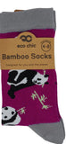 Eco Chic Eco-Friendly Bamboo Socks Pandas, Purple