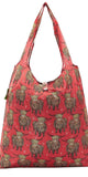 Eco Chic Foldable Shopper Red Highland Cow