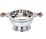 Celtic 3” Chrome Plated Quaich, Green BXD