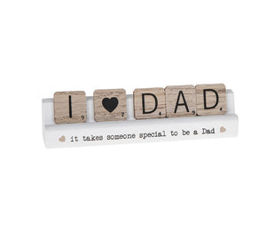 Scrabble Plaque I Love Dad