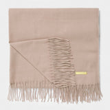 Thick Plain Scarf - Taupe