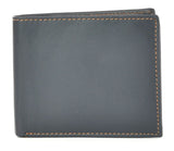 Leather Wallet With Notecase, Navy & Tan