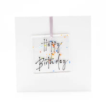 Fused Glass Card Happy Birthday