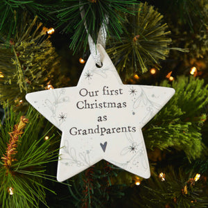 Our First Christmas As Grandparents Hanging Star