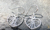 Sterling Silver Wire Wrap Drop Earrings