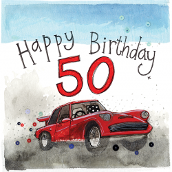 50 Year Old Car Birthday Card