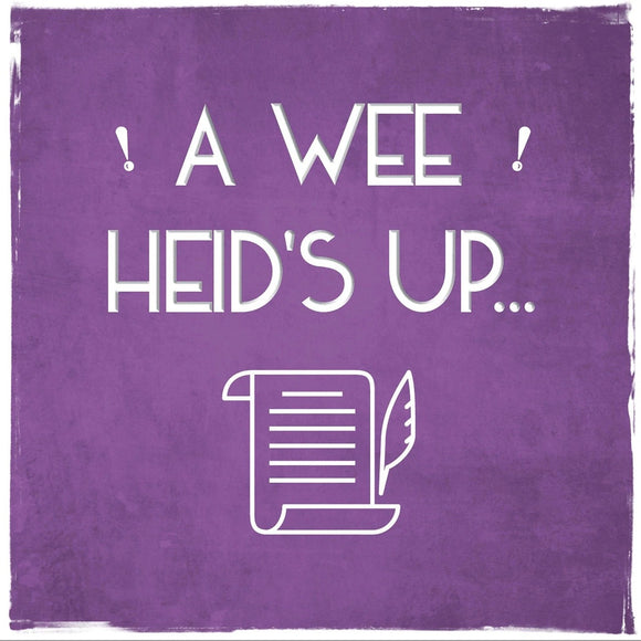 Card: Wee Heid's Up