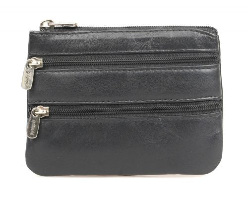 Leather Coin Purse, Black
