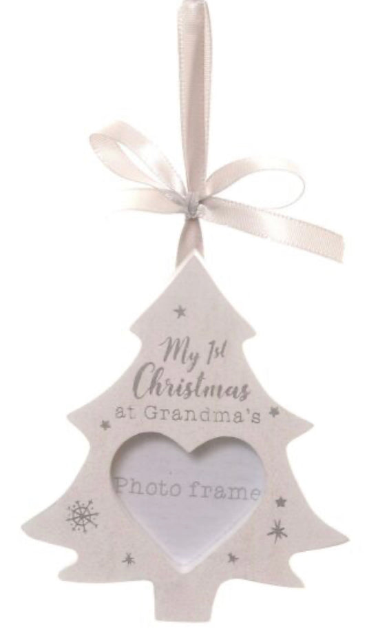 My First Christmas At Grandma’s Hanging Photo Frame