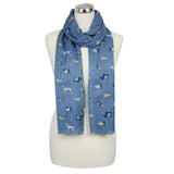 Paws Scarf, Navy