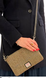 Harris Tweed Zip Purse Bag, Country Green