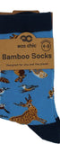 Eco Chic Eco-Friendly Bamboo Socks Woodland, Blue