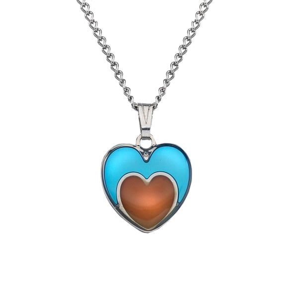 Mood Necklace Double Heart