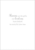 Sympathy Card, Blue Silhouette Flowers