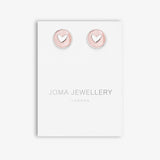 Perla Pink Mother Of Pearl Heart Stud Earrings