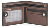 Leather Wallet With Notecase, Black & Brown
