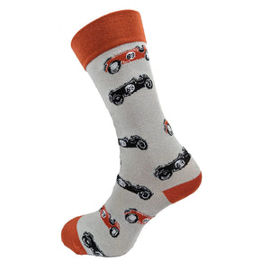 Racing Cars Bamboo Socks Size 7-11