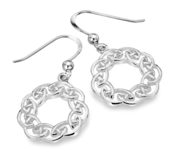 Sterling Silver Earrings, Origins Celtic Knotwork