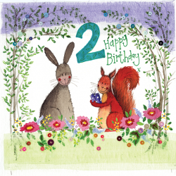 2 year Old Woodland 2nd Birthday Card