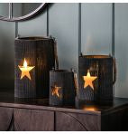 Midnight Star Lantern Medium Bamboo 170x170x2