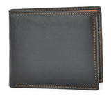 Leather Wallet With Notecase, Black & Tan