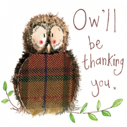 Owl Thank You Card