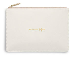 Colour Pop Perfect Pouch, Wonderful Mum, Off White & Pink