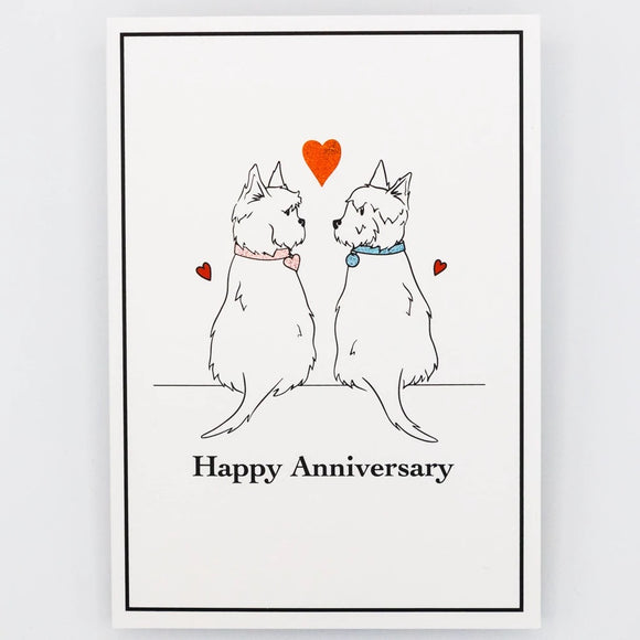 Card: Wee Westies Happy Anniversary