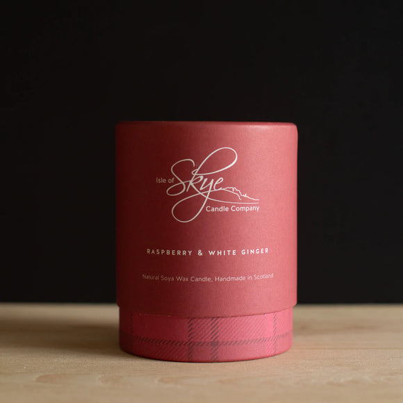 Raspberry and White Ginger Candle