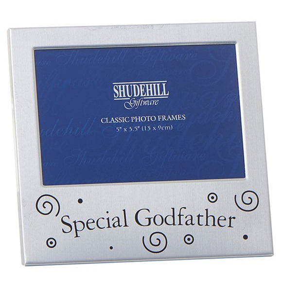 Satin Silver Occasion Frame Special Godfather 5x3