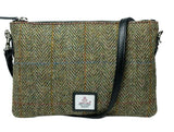 Harris Tweed Zip Purse Bag, Country Green