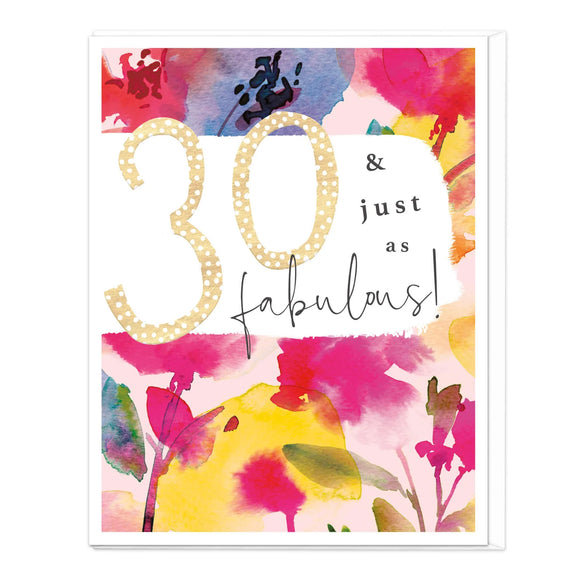 30 & Fabulous Birthday Card