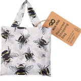 Eco Chic Foldable Grey Bumblebee Shopper