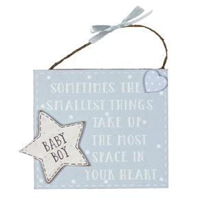 Wooden Petit Cheri Plaque, Blue