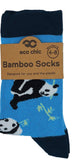 Eco Chic Eco-Friendly Bamboo Socks Pandas, Blue