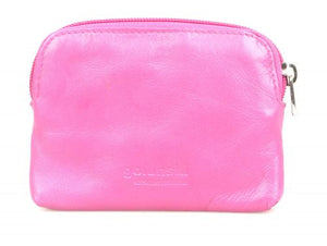 Leather Coin Purse, Bright Pink