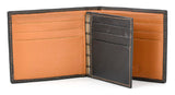 Leather Wallet With Notecase, Black & Tan