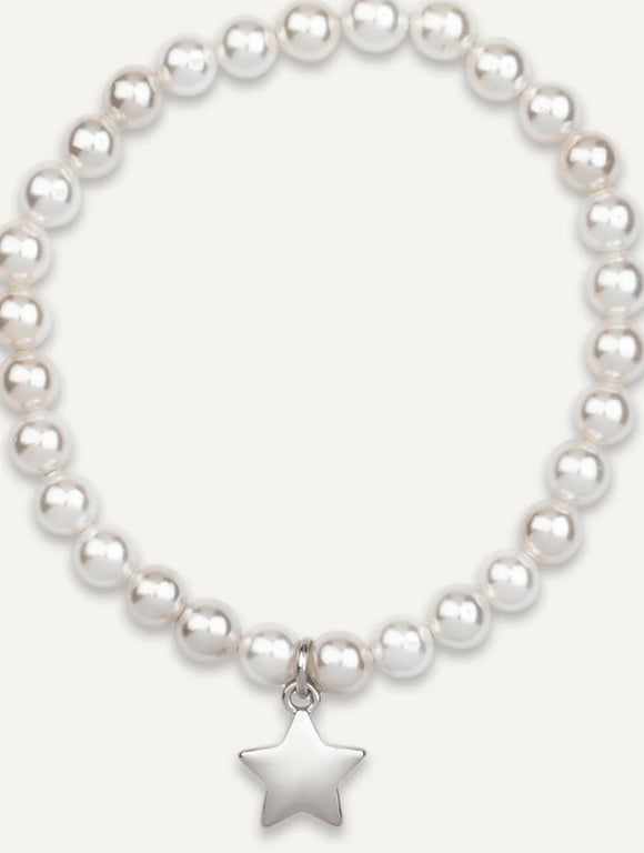 Pearl & Star Elasticated Bracelet