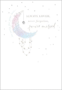 Sympathy Card, Moon & Stars
