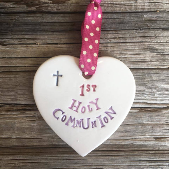 1st Holy Communion (Girl) Ceramic Heart