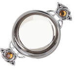 Celtic 3” Chrome Plated Quaich, Green BXD