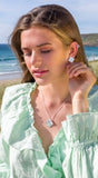 Sterling Silver Earrings, Origins Rippled Diamond