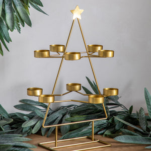 Xmas Tree Tealight Holder x 10