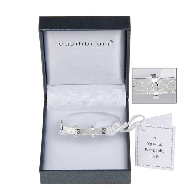 Silver Plated Christening Bangle