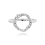 Lucia Lustre Round Organic Pave Ring