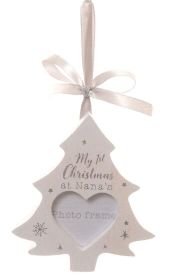 My First Christmas At Nana’s Hanging Photo Frame