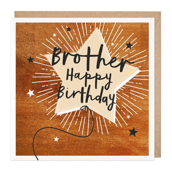 Shining Star Brother Birthday Card